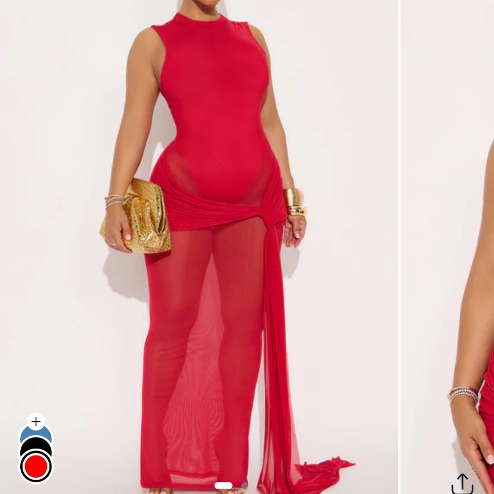 Fashion Nova Red Maxi Dress